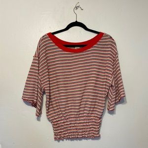 XS we the free people striped crop top